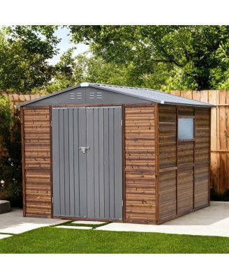 8x8 Feet Iron-Wood Combination Tool Shed