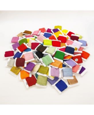 Embroidery Floss Kit Cotton Metallic Threads Plastic Bobbins DMC Cross Bracelets Crafts
