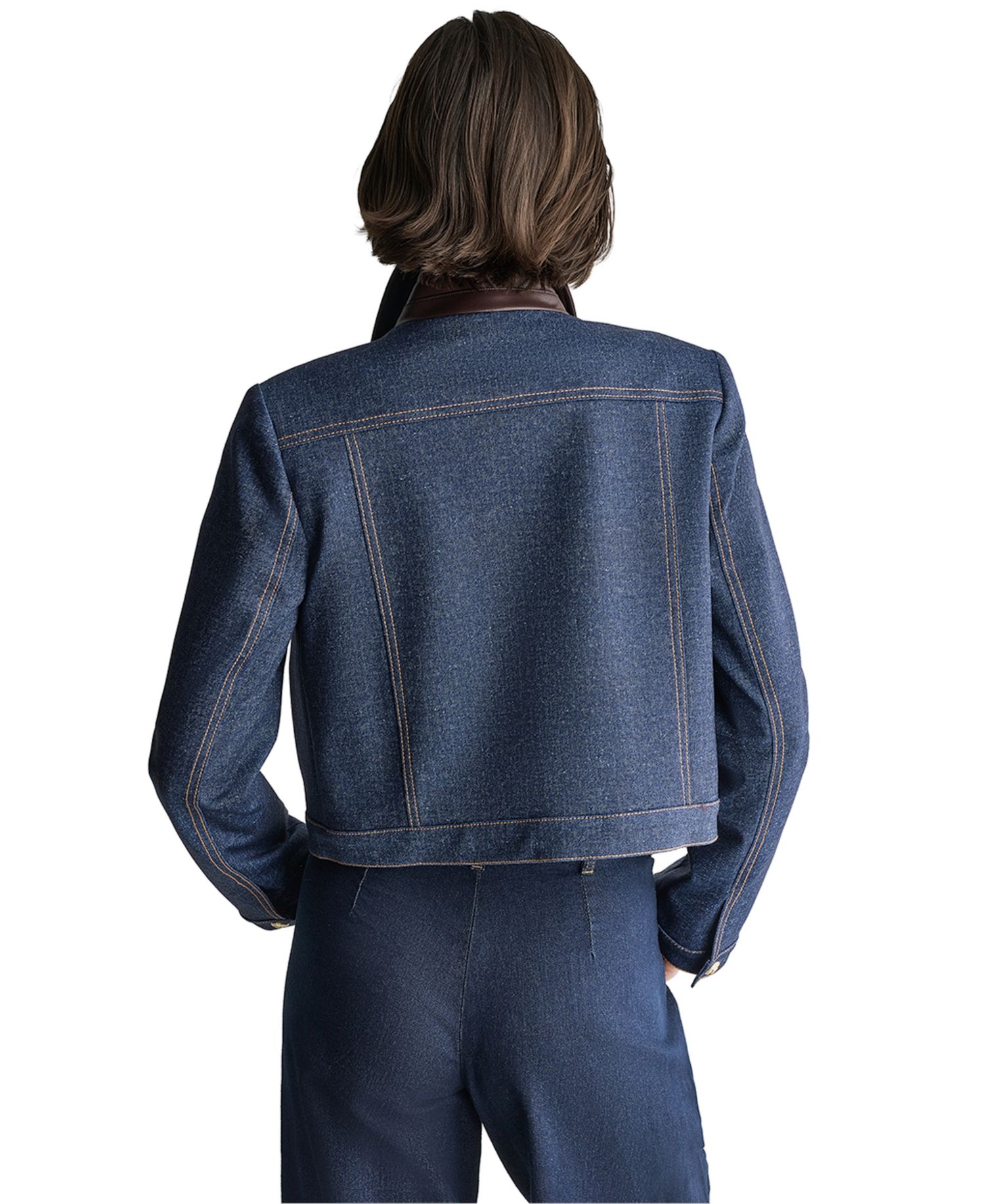Women's Denim Trucket Cropped Jacket