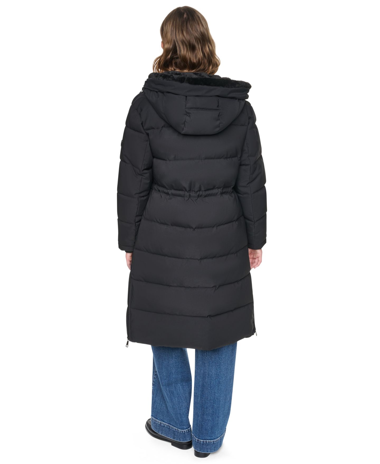 Женская куртка DKNY Hooded Puffer Anorak, цвет: Чёрный — фото 5