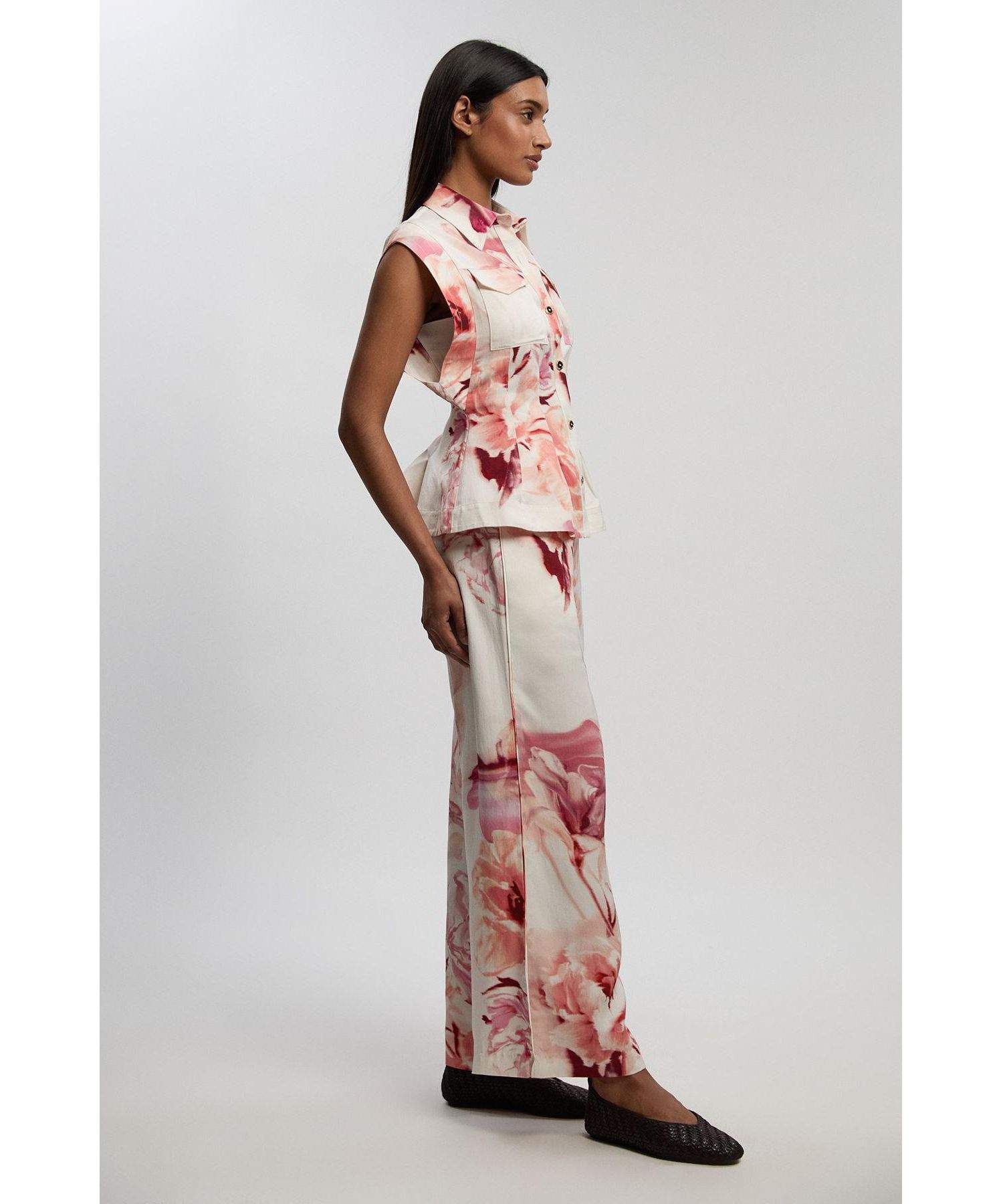 Women's Floral Straight Leg Trouser