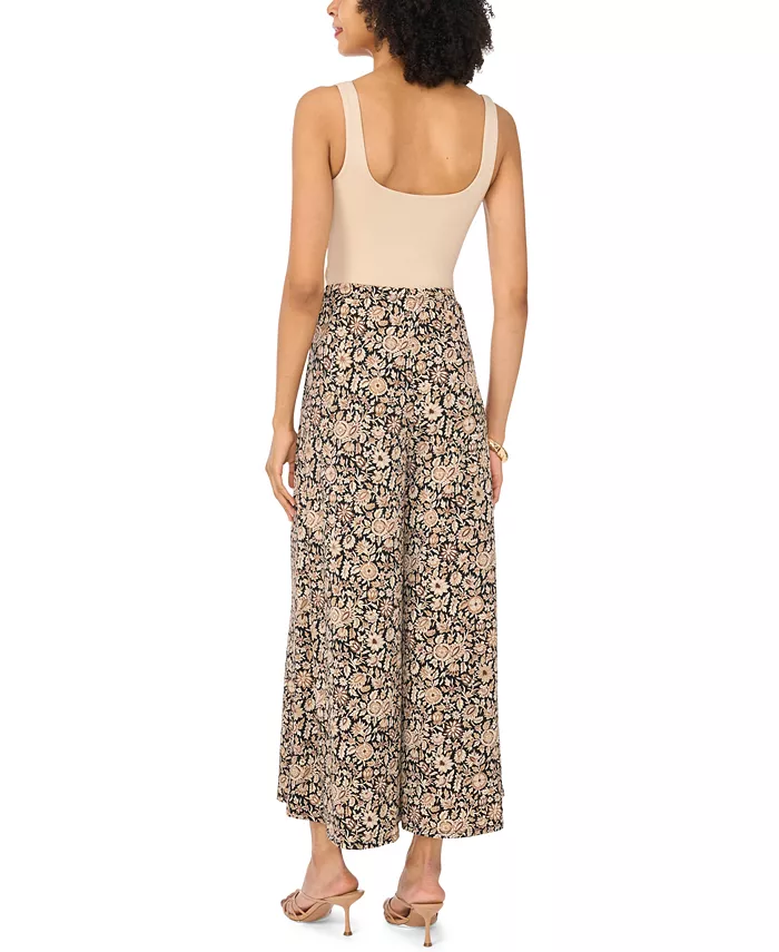Women's Wide-Leg Pull-On Floral-Print Pants - thumbnail 9