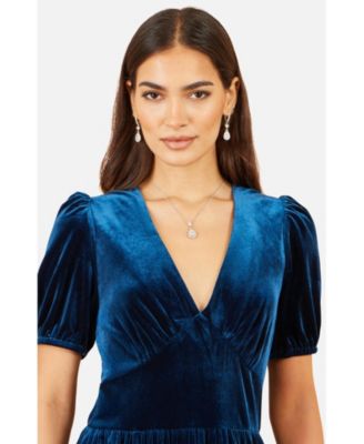 Women's Blue Velvet Dresses