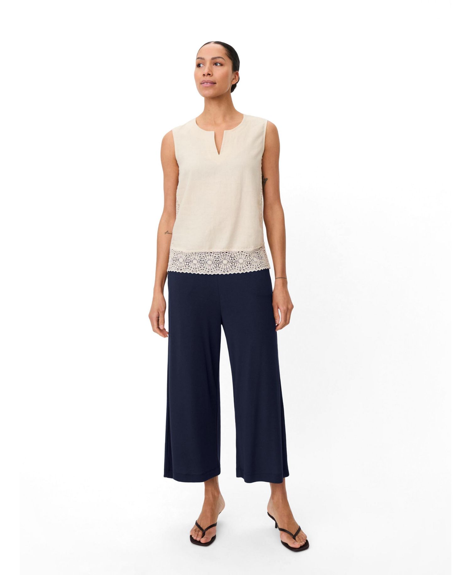 Women's Mapryvora Wide-Leg Cropped High-Rise Trouser