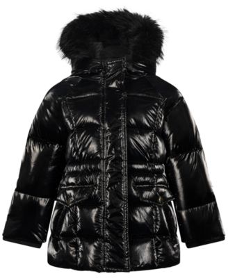 Toddler Girls' 2T-5T Long-Sleeve Shimmer Box Quilt Anorak