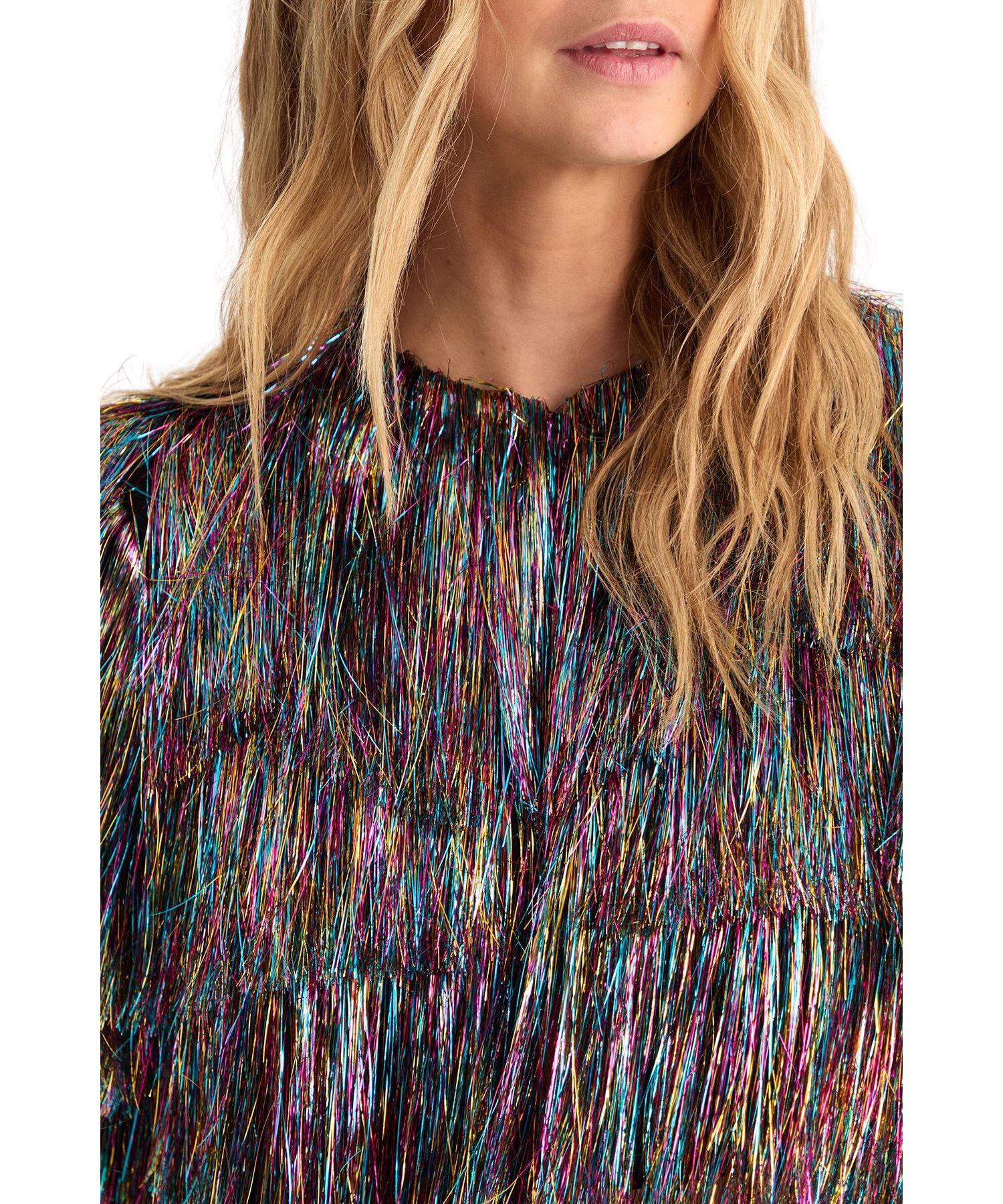 Women's Tinsel Tiered Cropped Jacket