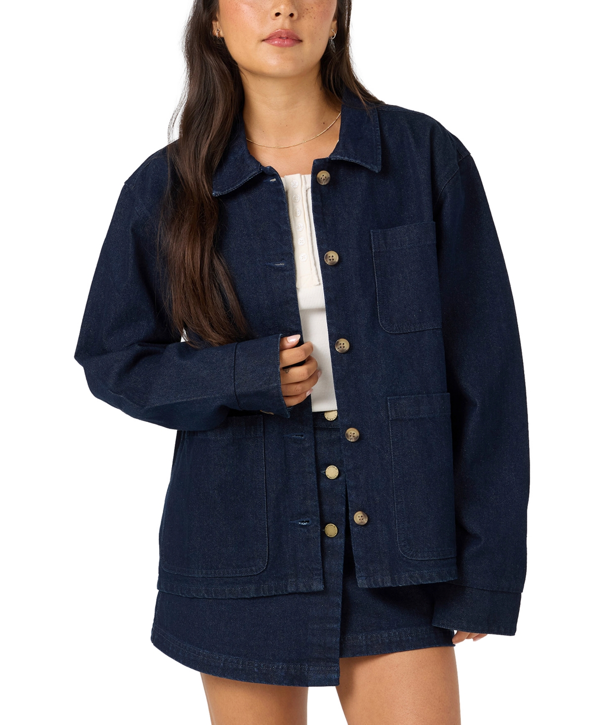 O'Neill Women's Originals Button-Front Cotton Denim Jacket