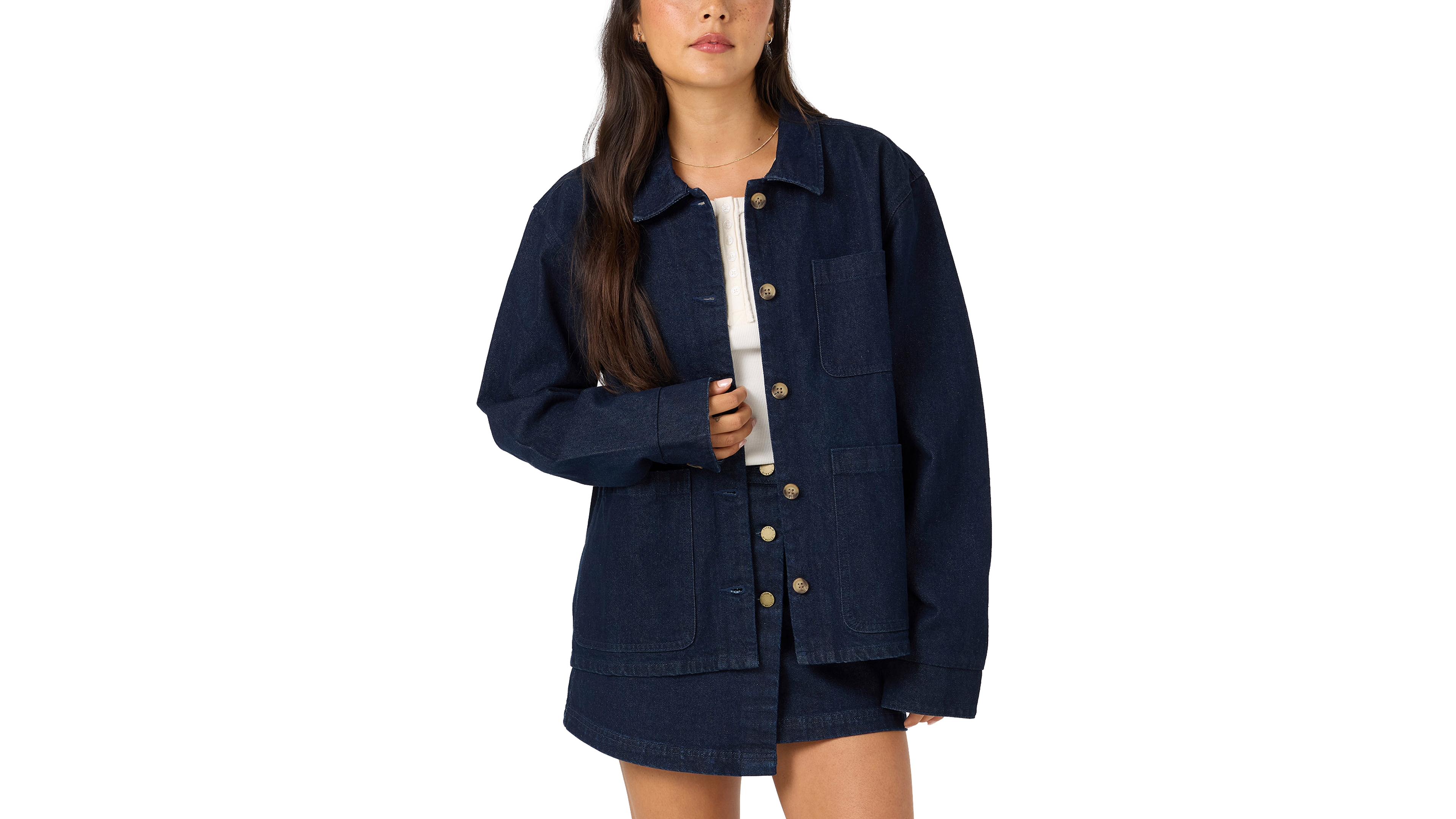 O'Neill Women's Originals Button-Front Cotton Denim Jacket
