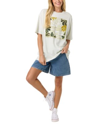 Women's Garment-Dyed Graphic Oversized T-Shirt