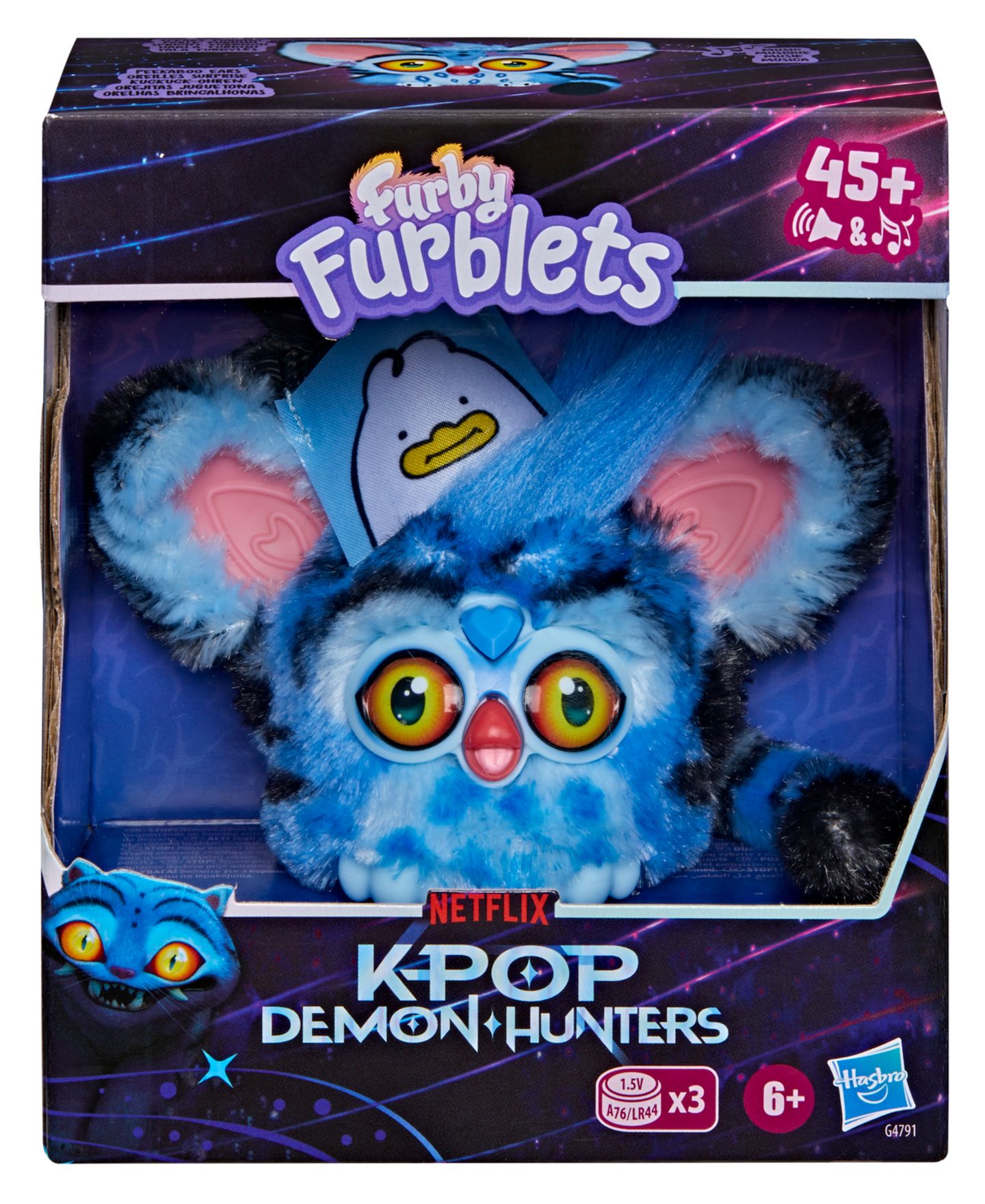 Детская мягкая игрушка Furby KPop Demon Hunters Derpy Tiger 3" Interactive Plush — фото 3