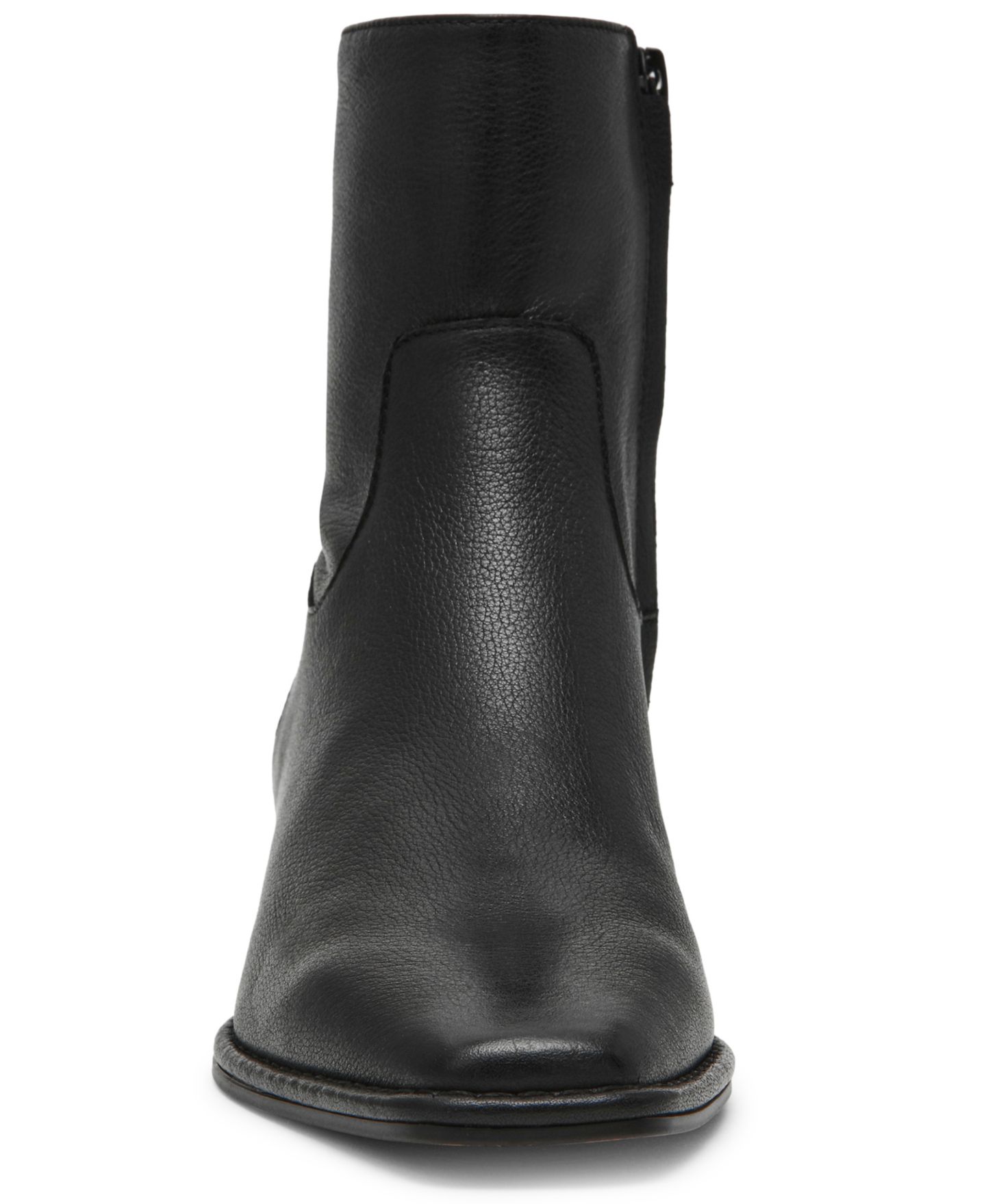 Женские ботинки Steve Madden Dorene Block Heel Ankle Booties, цвет: Чёрный кожаный — фото 6