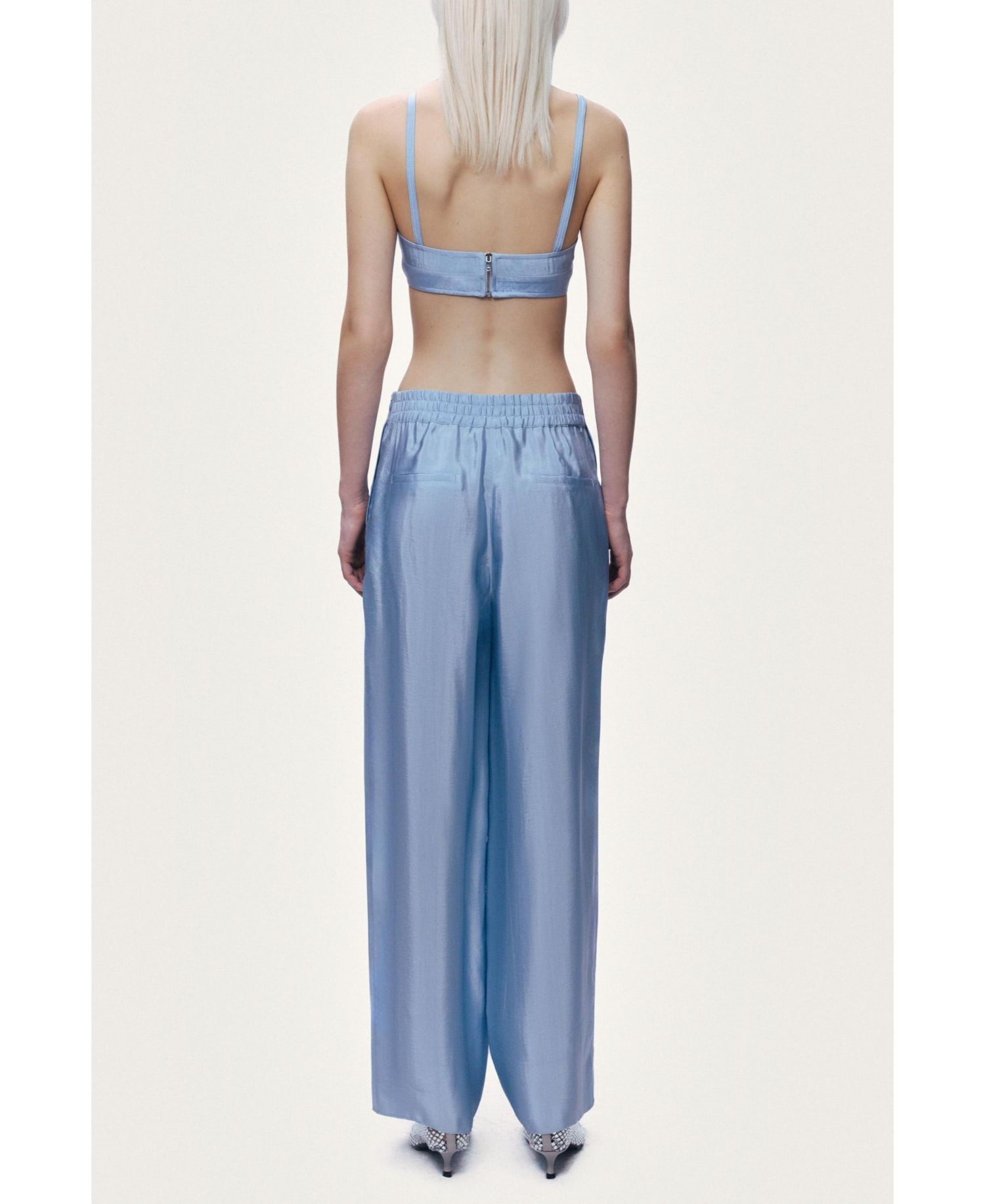 Women's Pleated Wide Leg High-Rise Trousers