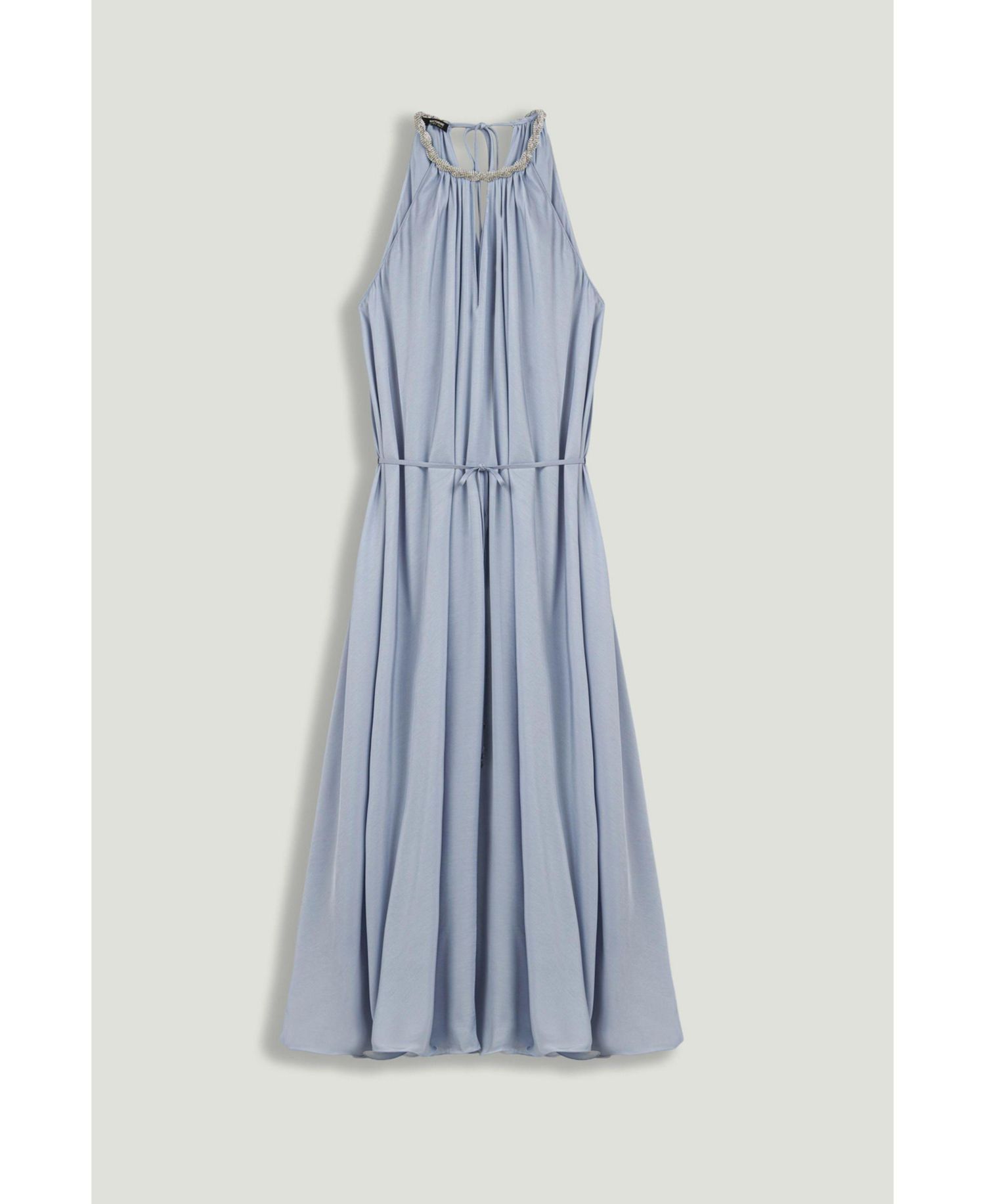 Women's Halter A-Line Embellished Dress