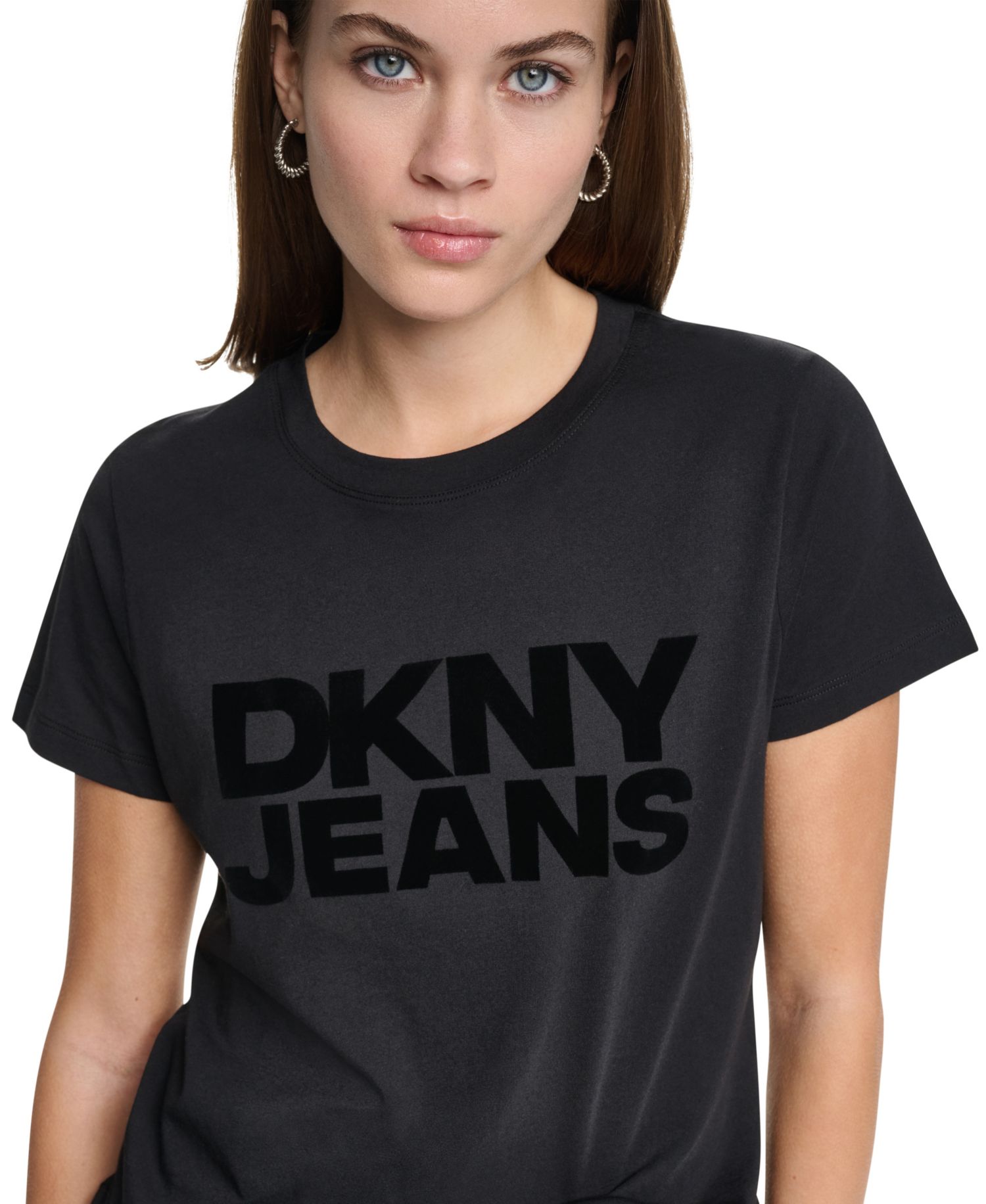 Women's Flocked Logo Crewneck T-Shirt