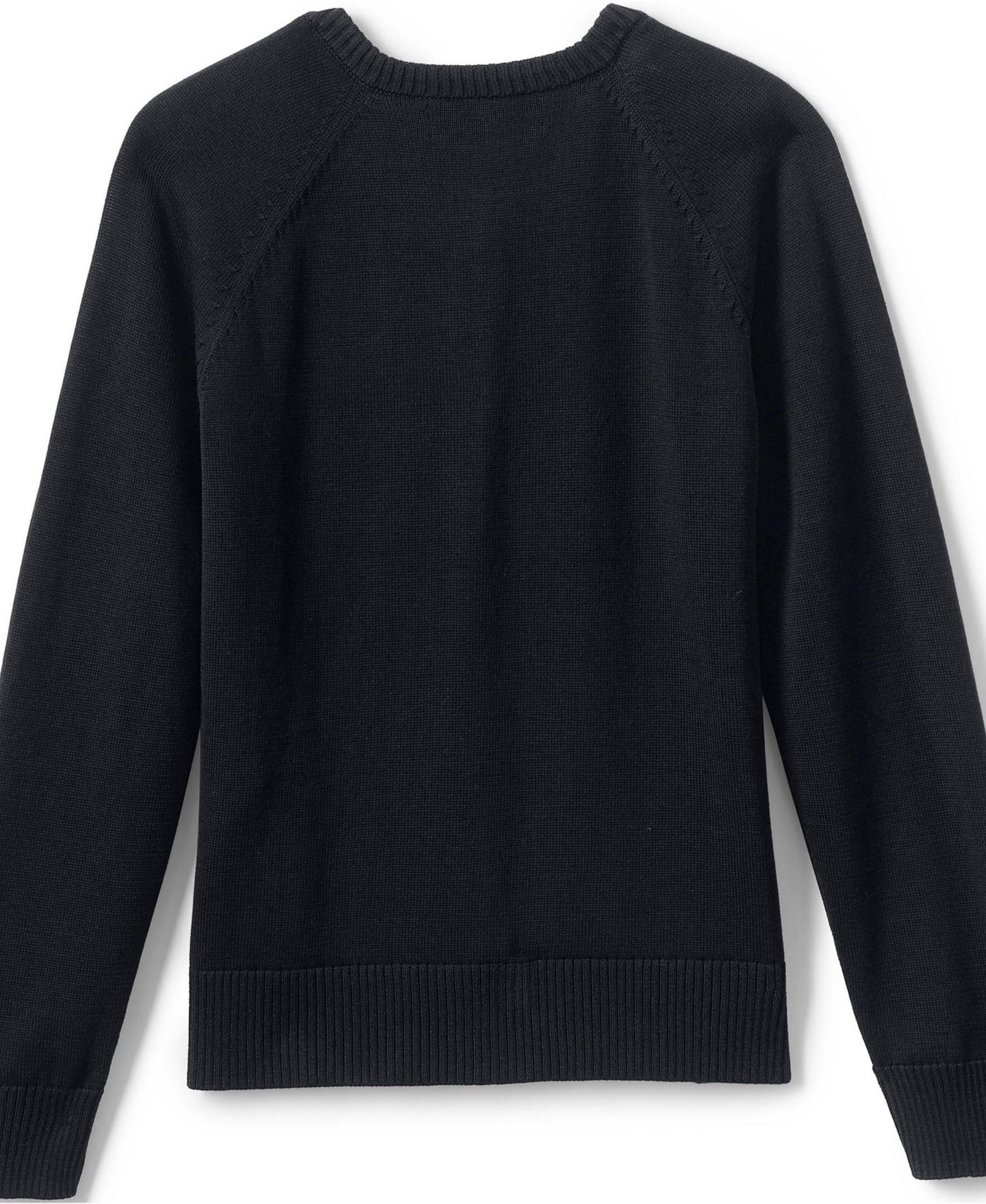 Детский кардиган Lands' End Child School Uniform Girls Cotton Modal Cardigan, цвет: Чёрный — фото 4