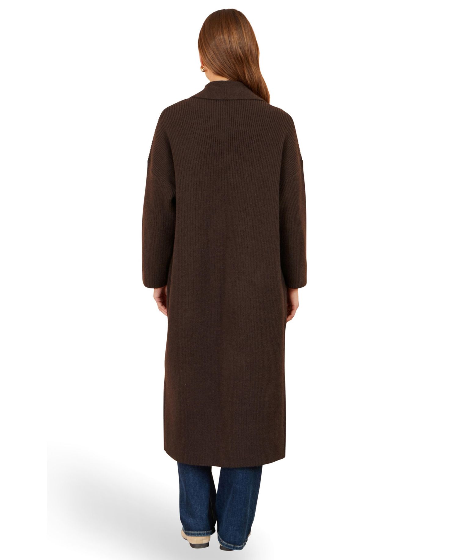 Women's Long Sleeve Knitted Maxi Cardigan