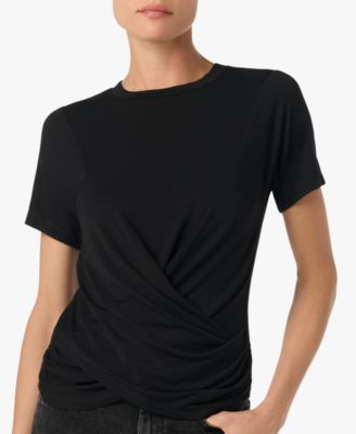 Women's Twist Wrap Crewneck Short-Sleeve T-Shirt