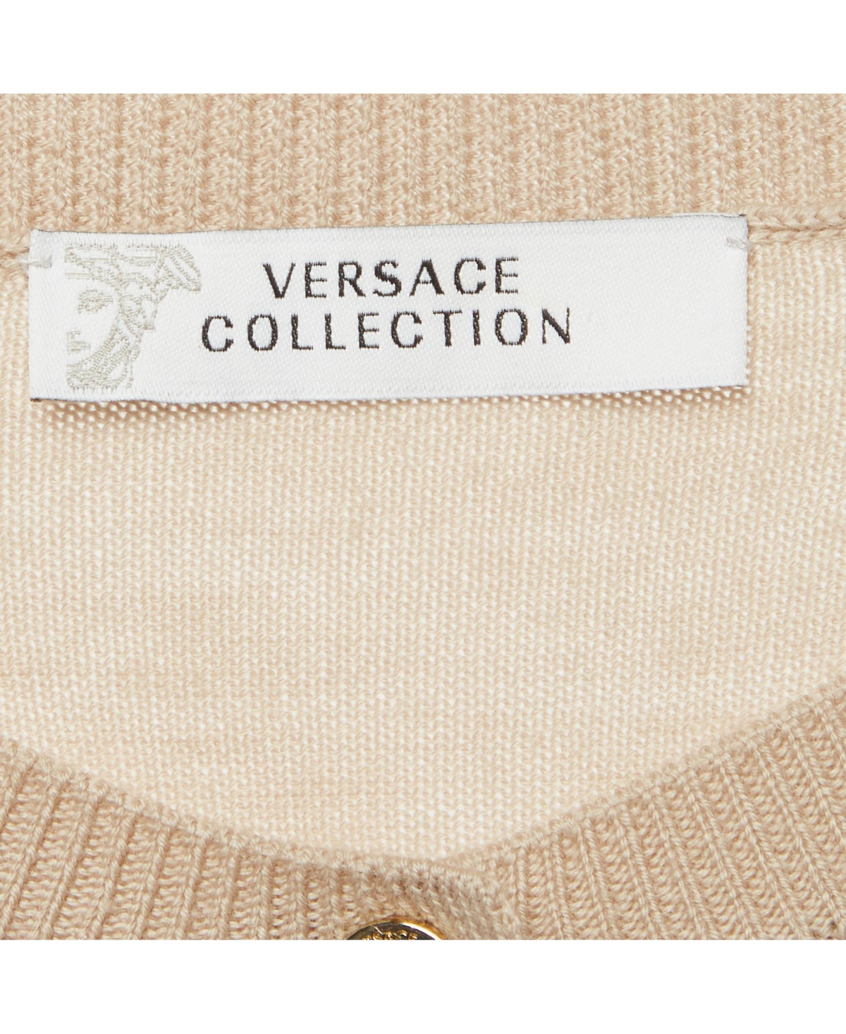 Pre-Owned Versace Women's Printed Silk And Knit Cardigan