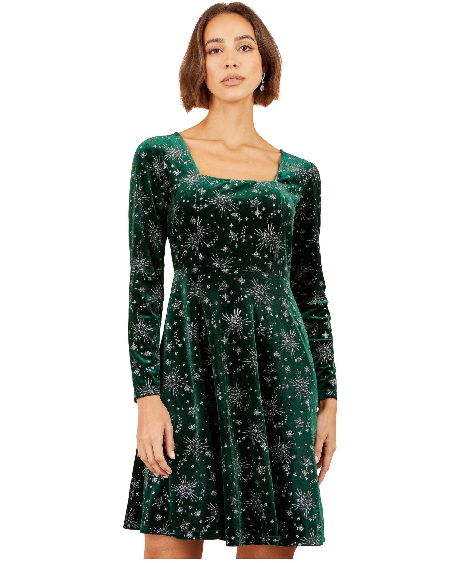 Women's Starburst Foil Skater Dress