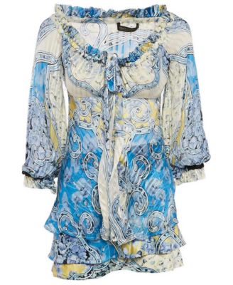 Women's Off-the-Shoulder Printed Top and Skirt Set