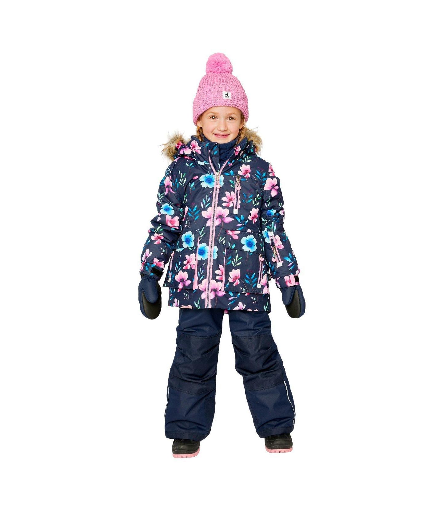 Deux par Deux Little and Big Girl's (6-14) Two Piece Play Snowsuit, цвет: Синий с принтом — фото 2