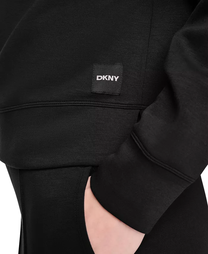 Women's Mock-Neck Half-Zip Stretch-Scuba Sweatshirt - thumbnail 6