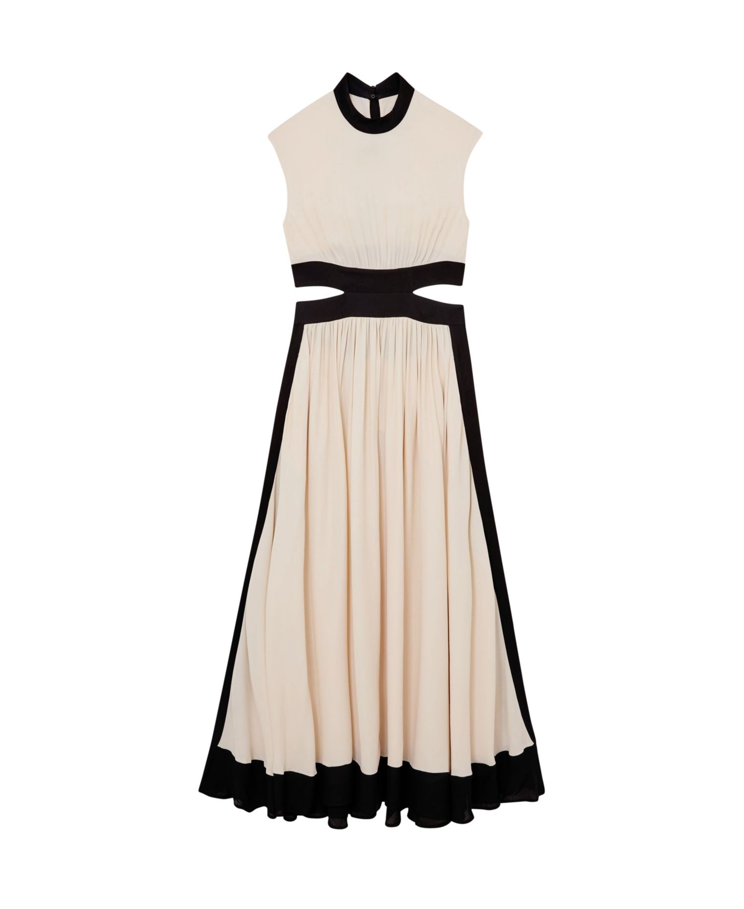 Women's Keely Fit & Flare Colorblock Cut-Out Waist Maxi Dress
