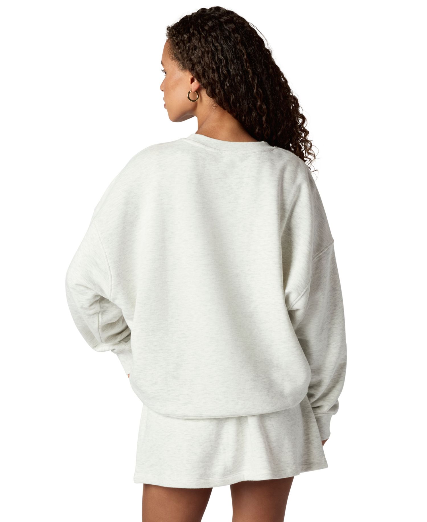 Juniors' Oversized Graphic Crewneck Sweatshirt