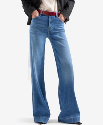 Women's High-Waisted Wide-Leg Modern Dojo Cotton-Blend Jeans