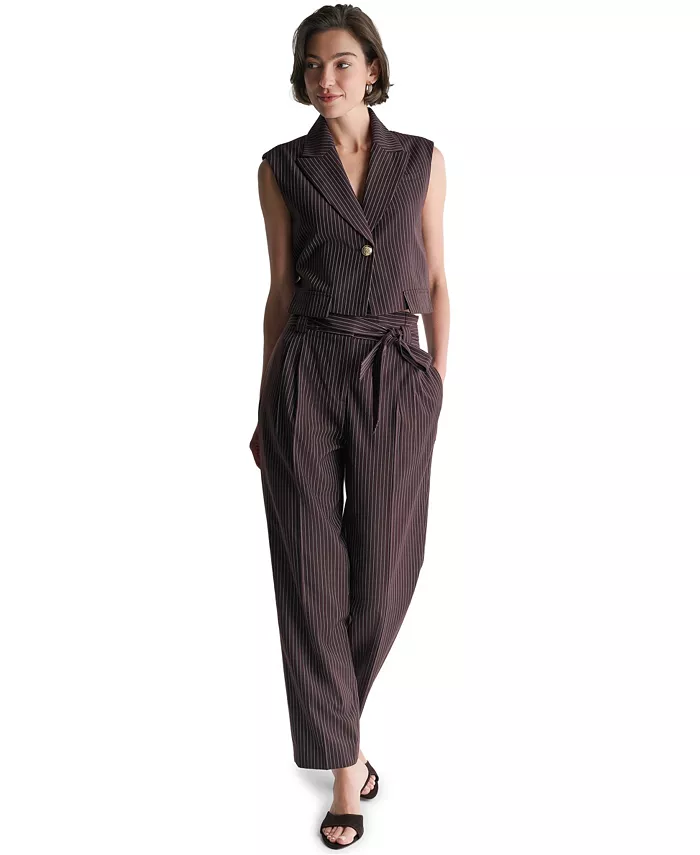 Women's Cropped Peak-Lapel One-Button Blazer - thumbnail 2