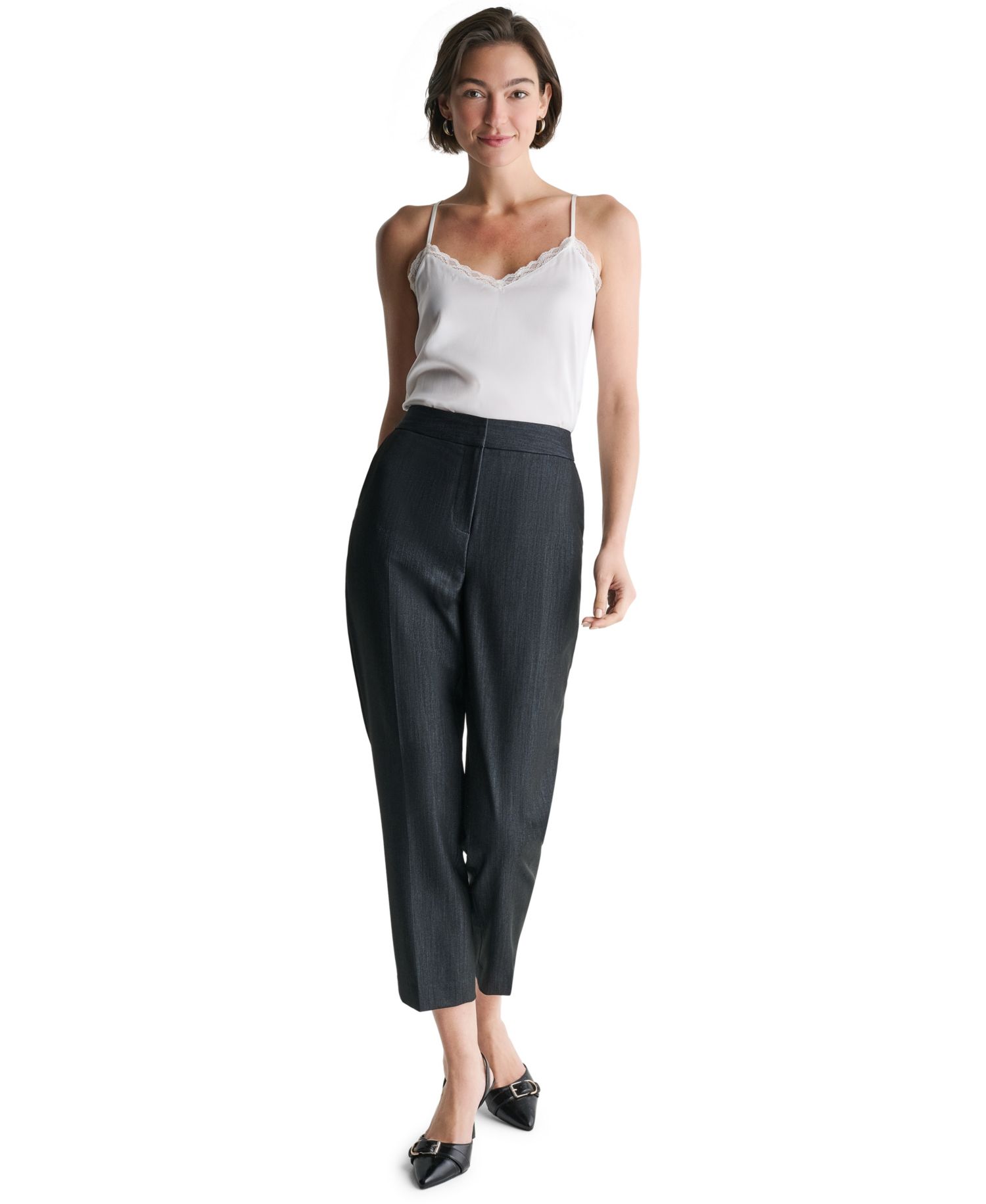 Women's High-Rise Wide-Leg Full-Length Pants