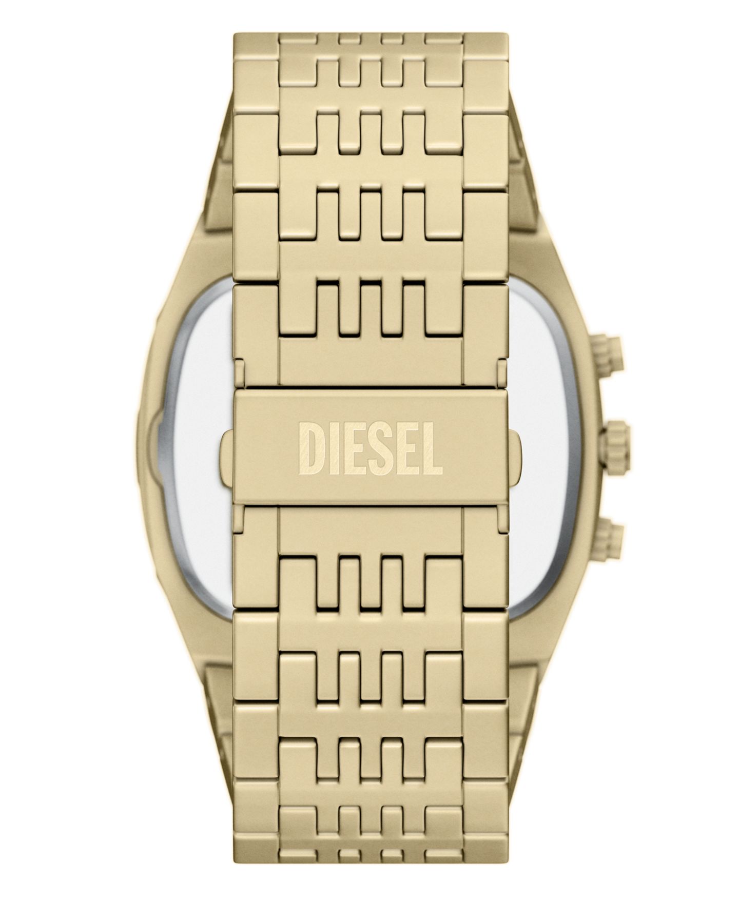 Мужские часы Diesel Spiked Cushion Quartz Chronograph Gold Stainless Steel Watch 45mm — фото 2