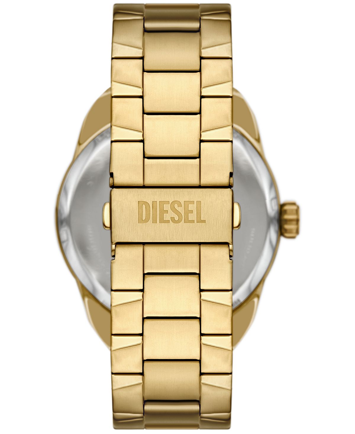 DIESEL 남성 스파이크 자동 3핸드 골드 스테인리스 스틸 시계 49mm