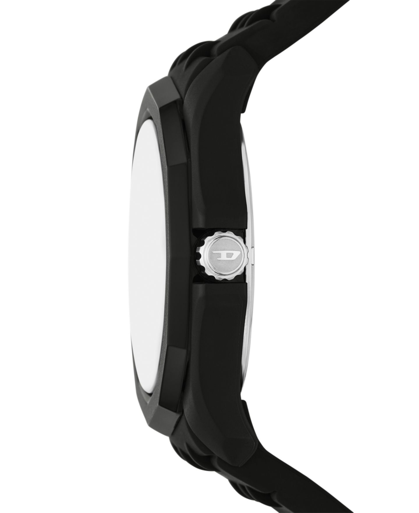 Мужские часы Diesel Stinger Three-Hand Quartz Black Silicone Watch 45mm — фото 3