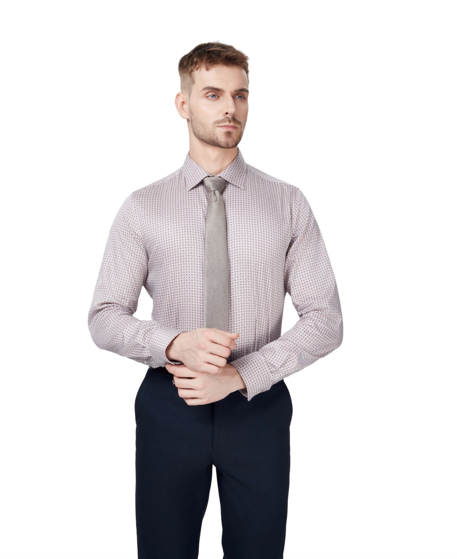 Men's Tono Medal Slim-Fit Dress Shirt
