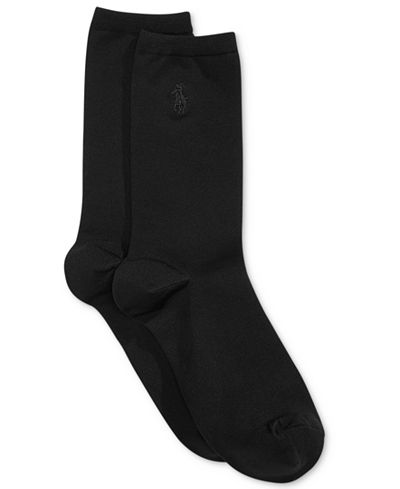 Polo Ralph Lauren Women's Microfiber Flat Knit Trouser Socks