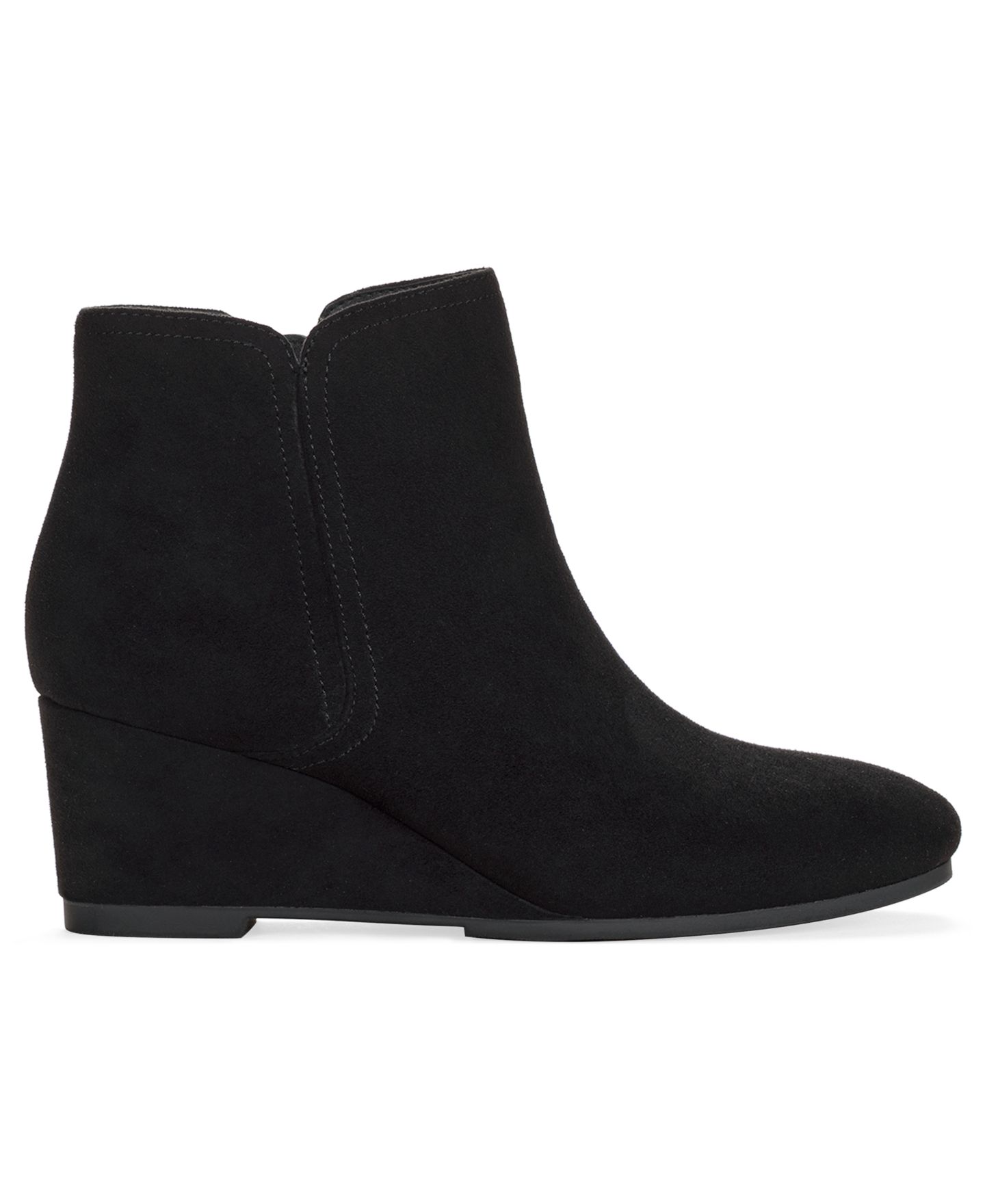 Женские ботинки Style & Co Portiaa Round Toe Wedge Dress Booties, цвет: Чёрный — фото 2