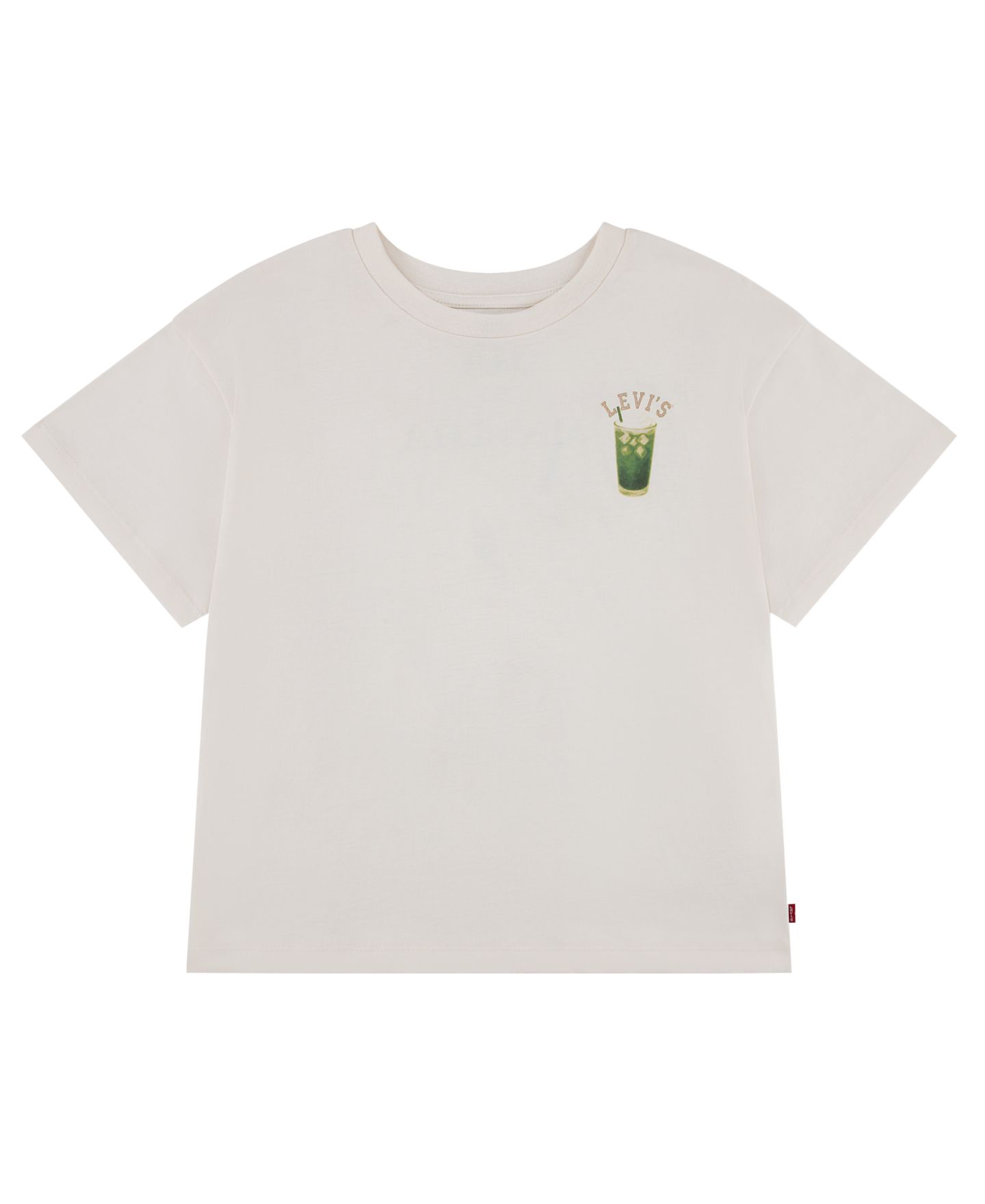 Футболка Levi's Short-Sleeve Matcha Oversized T-Shirt для девочек, цвет: Egret — фото 1