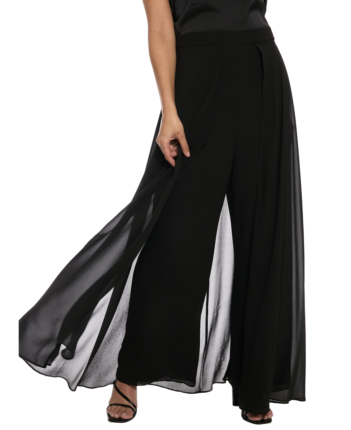 Muse Women's Wide-Leg Chiffon Overlay Pants