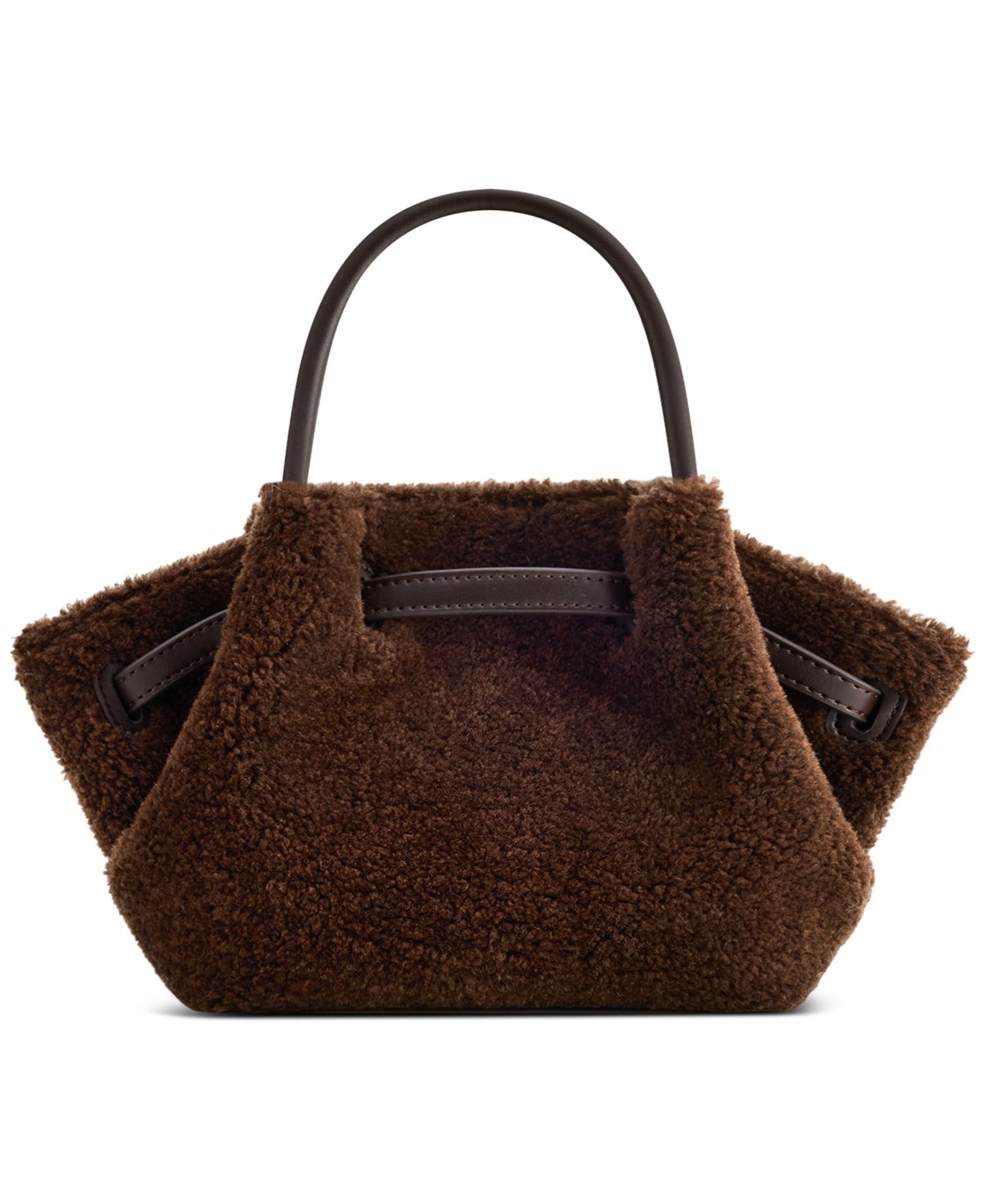 Женская сумка JW PEI Hana Mini Faux Fur Handbag, цвет: Тёмный коричневый — фото 2