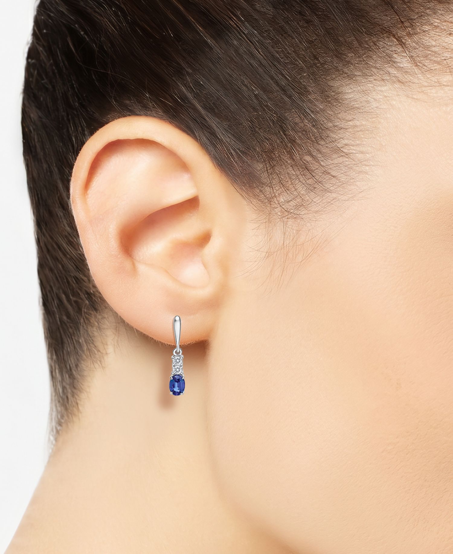 2-Piece Lab-Grown Blue Sapphire (3/4 ct. t.w.) & White Sapphire (1/5 ct. t.w.) Pendant Necklace & Earrings Set in Sterling Silver