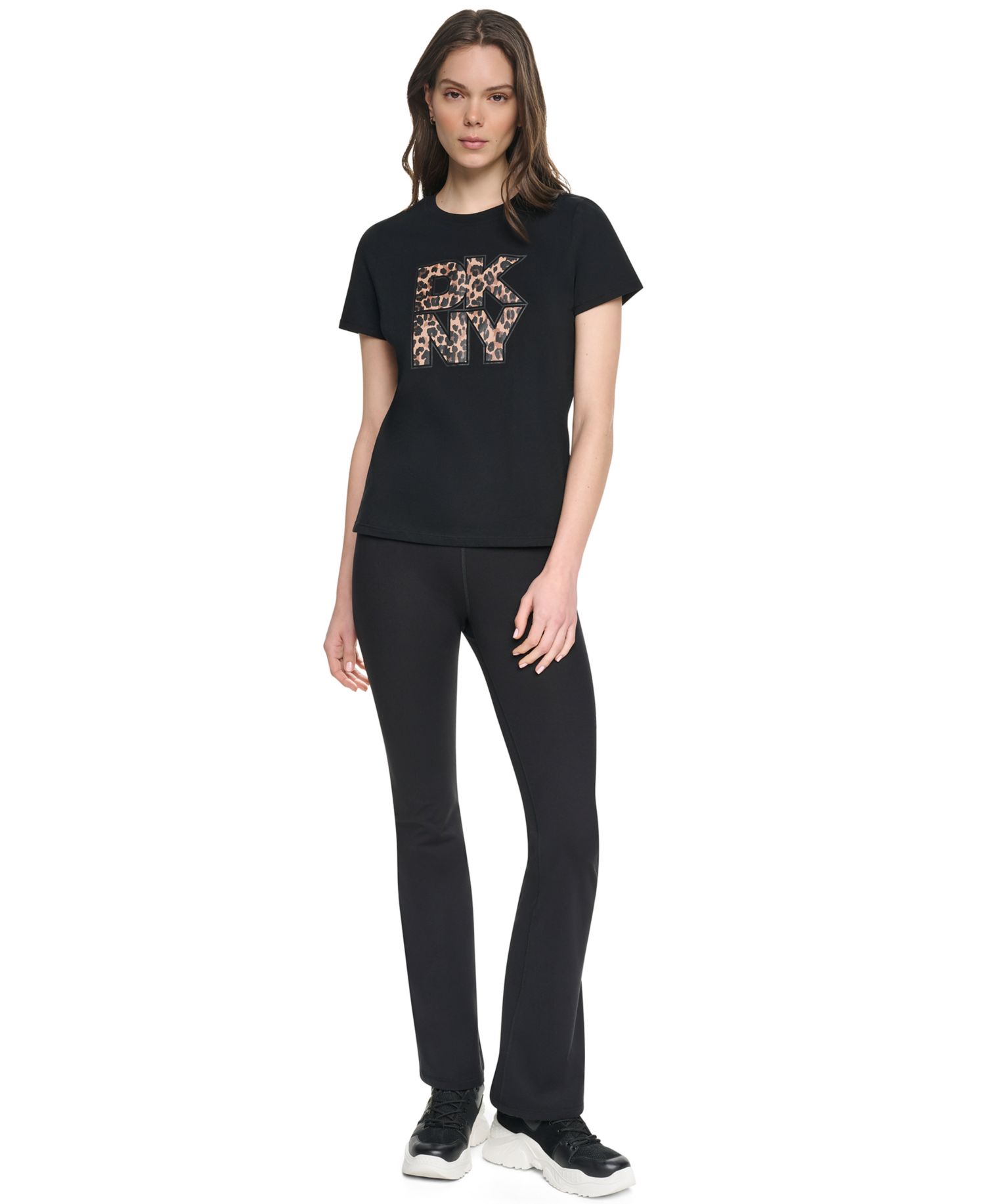 Women's Animal Print Logo Relaxed Fit Short-Sleeve Tee