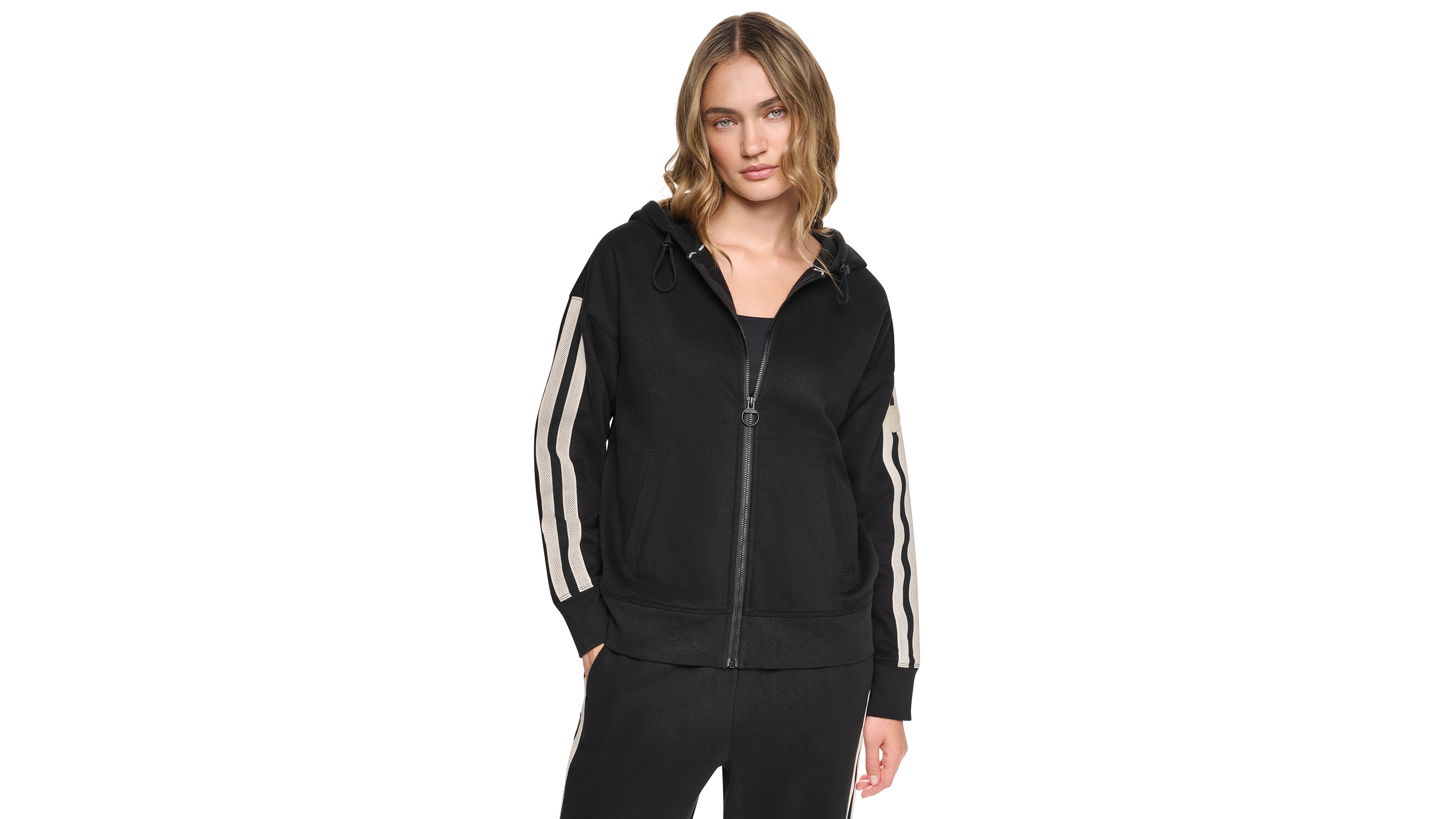 Dkny Sport Women's Textured Tape Full-Zip Hoodie