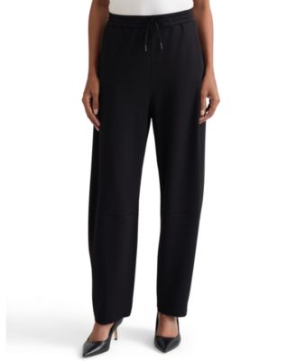 Women's Pull-On Barrel-Leg Mid-Rise Pants