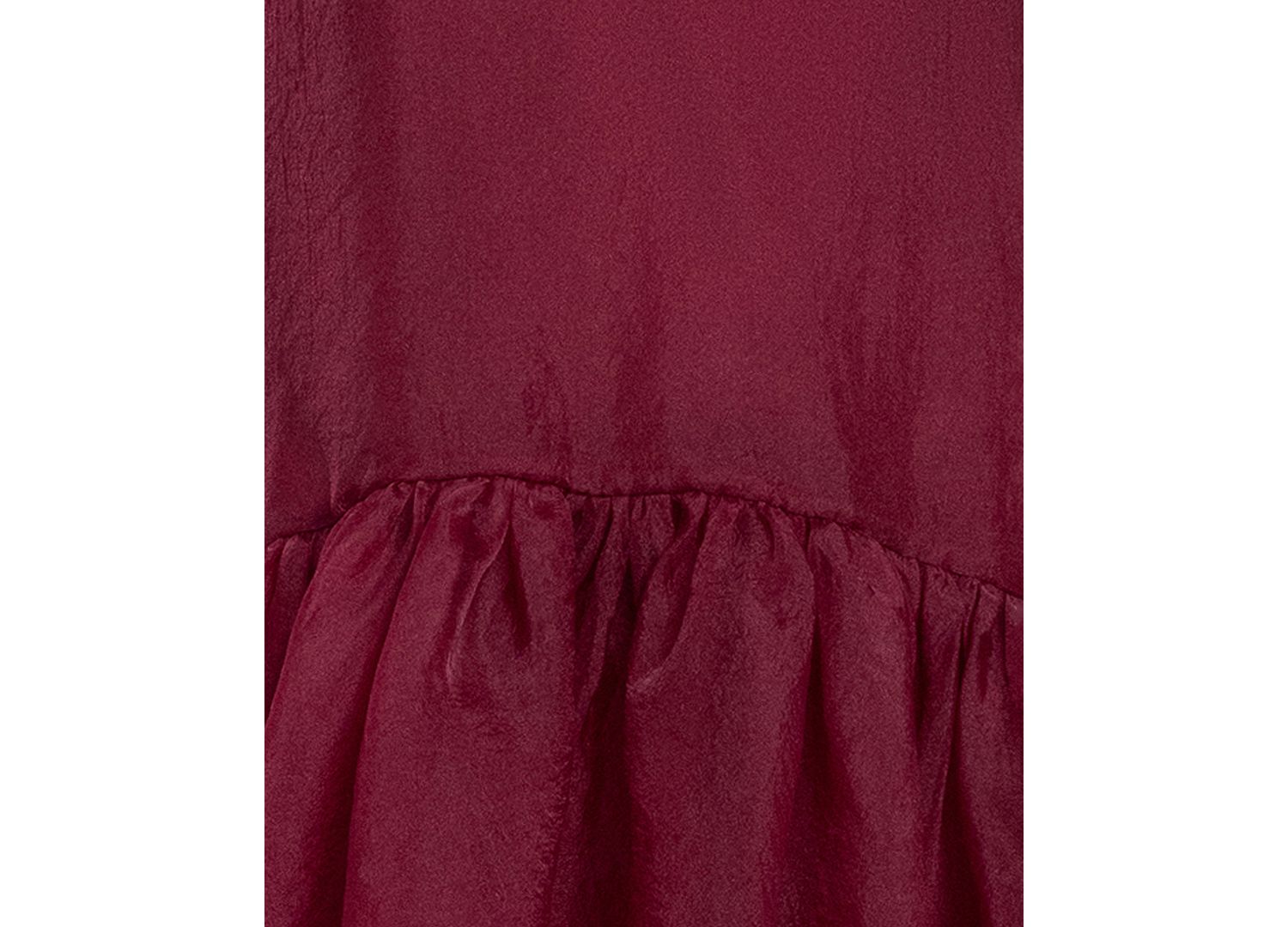 Women's Organza Mock Neck Ruffle Hem Dress