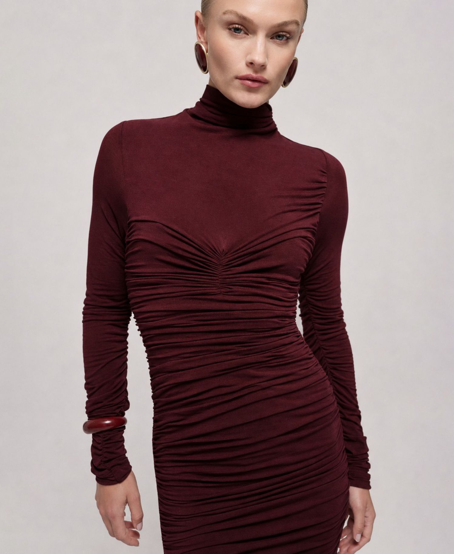 Women's Amera Long-Sleeve Ruched Dress