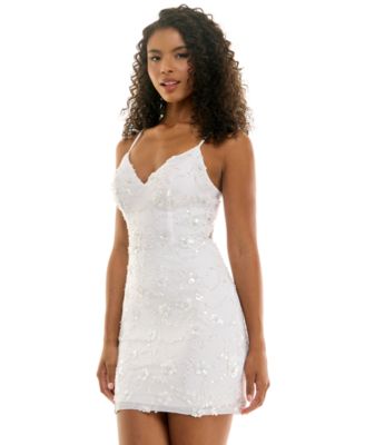 juniors white casual dress Juniors' & Teen Dresses Homecoming dresses Size:us-22w Cocktail mini dress The photo's poor lighting and non