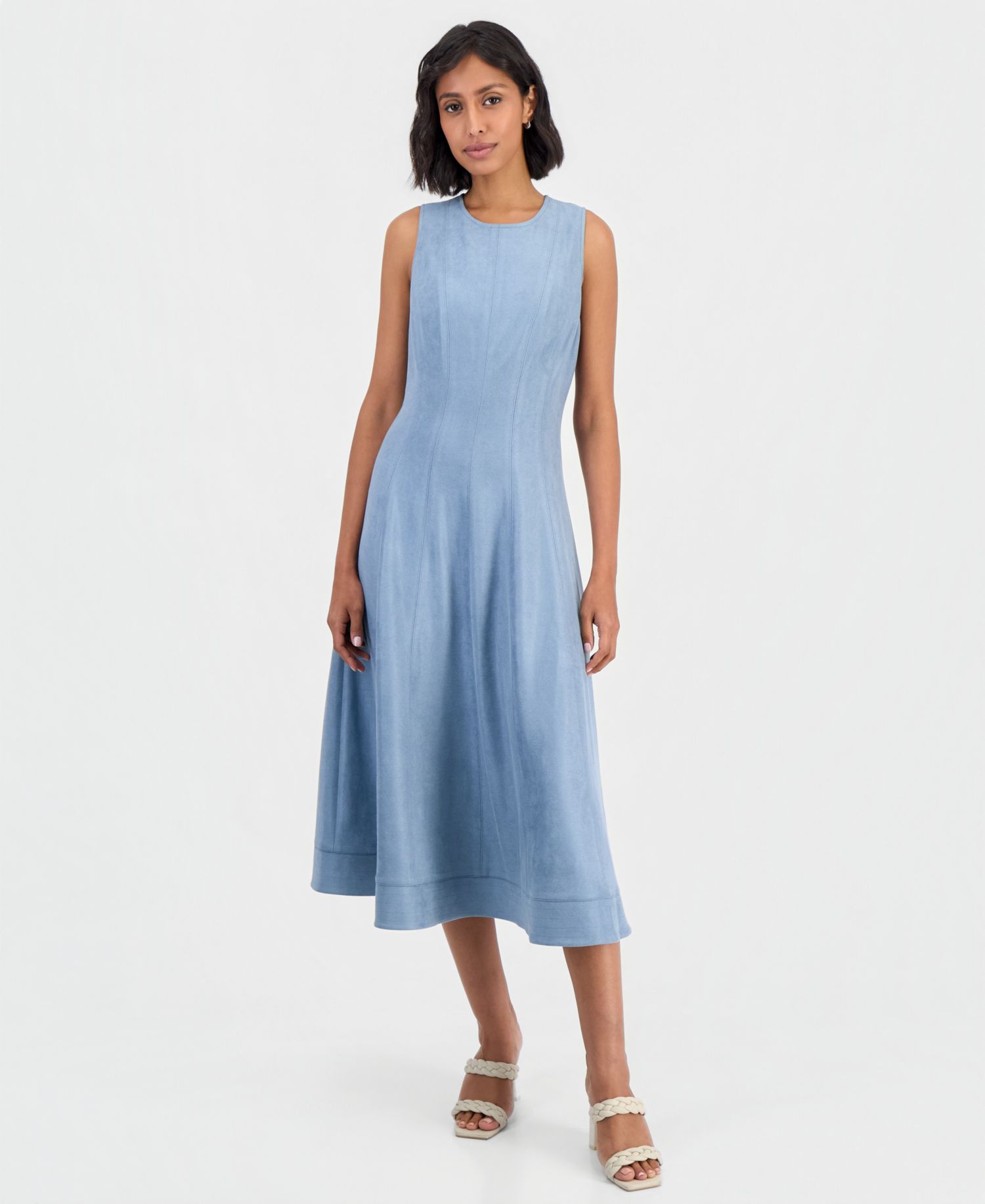 Women's Sleeveless A-Line Midi Dress