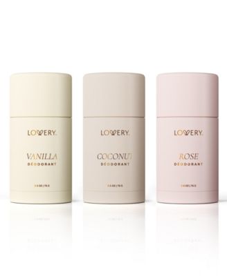 3-Piece Deodorant Anti-Perspirant Stick, Aluminum Free, Vanilla, Coconut, and Rose Deodorant Stick Gift Set
