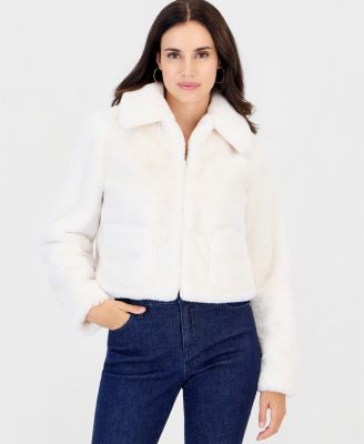 Petite Faux Fur Cropped Jacket